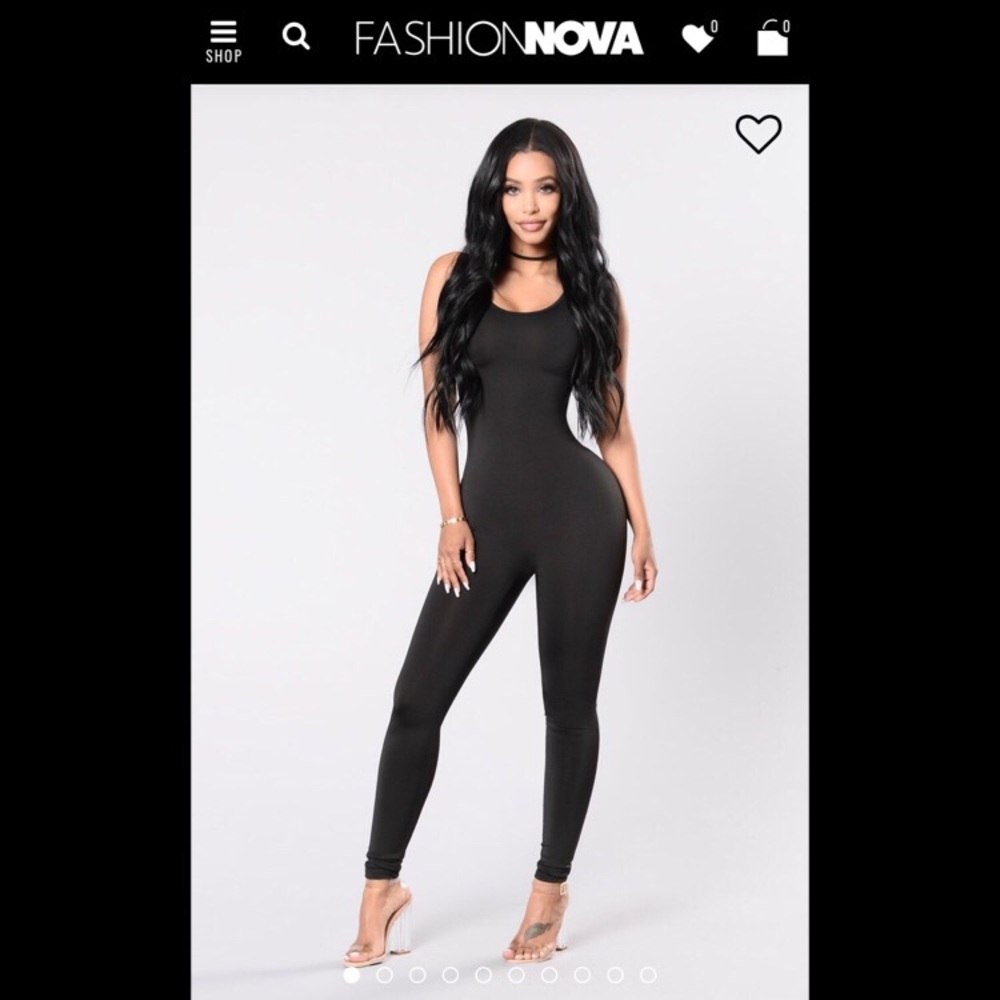 Black jumpsuit.